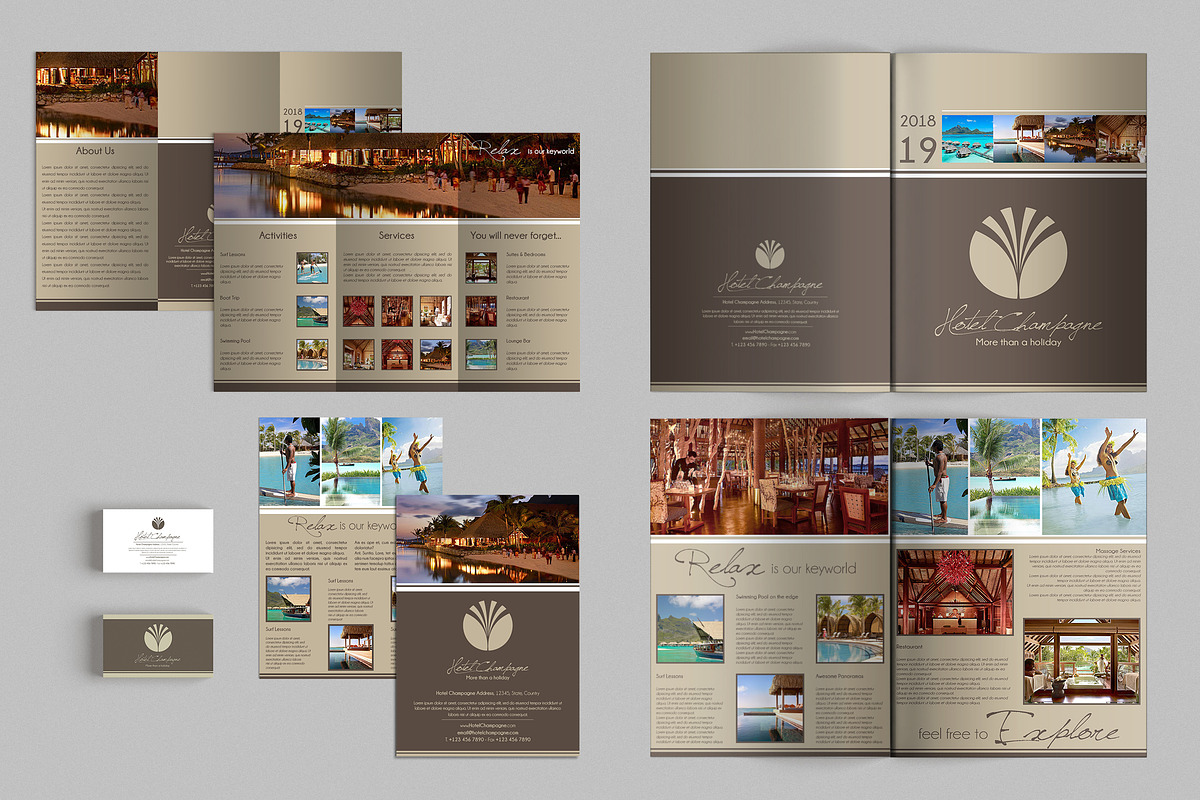 Set of Brochures / Stationery 08 in Brochure Templates - product preview 8