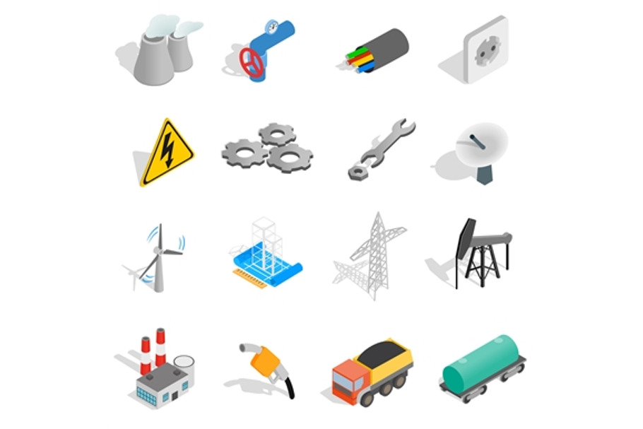 Industrial icons set in Graphics - product preview 8
