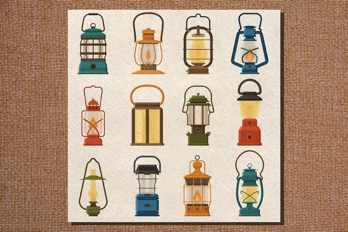 Vintage Camping Lantern Collection in Objects - product preview 8