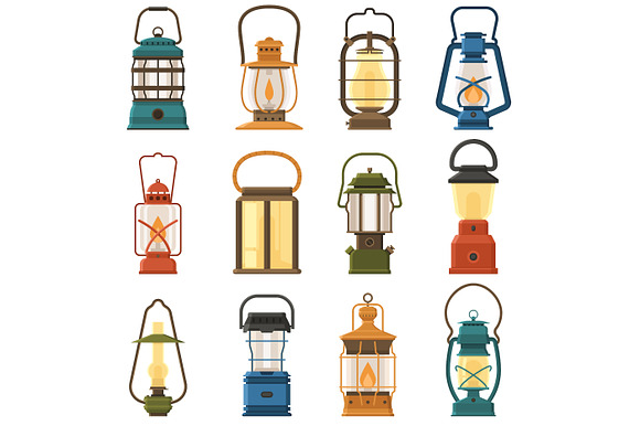 Vintage Camping Lantern Collection in Objects - product preview 1