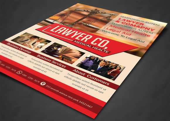Lawyer Firm Business Flyer Template in Flyer Templates - product preview 1