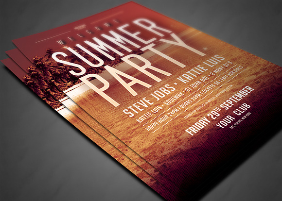 Summer Party Flyer in Flyer Templates - product preview 2