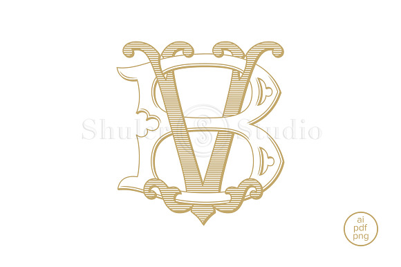 BV Monogram VB Monogram in Logo Templates - product preview 1