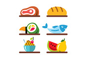 Set of Various Food