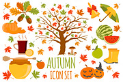Autumn icon set