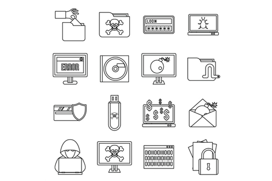Criminal activity icons set in Graphics - product preview 8
