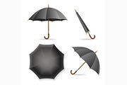 Black Umbrella Template Set.