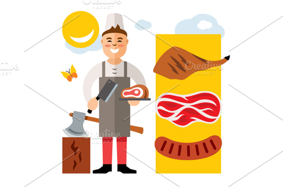 Butcher in Illustrations - product preview 8