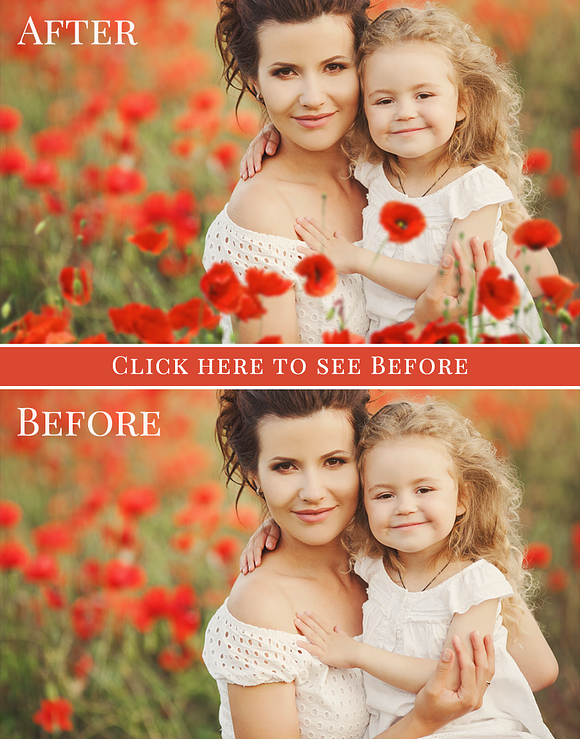 "Red Poppies" photo overlays set in Objects - product preview 2