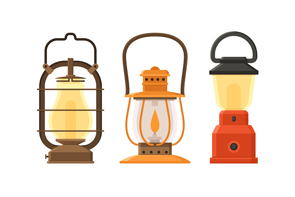 Vintage Camping Lantern Collection in Objects - product preview 3