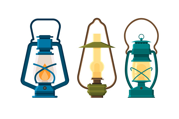 Vintage Camping Lantern Collection in Objects - product preview 4