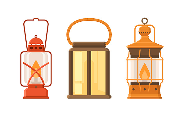 Vintage Camping Lantern Collection in Objects - product preview 5