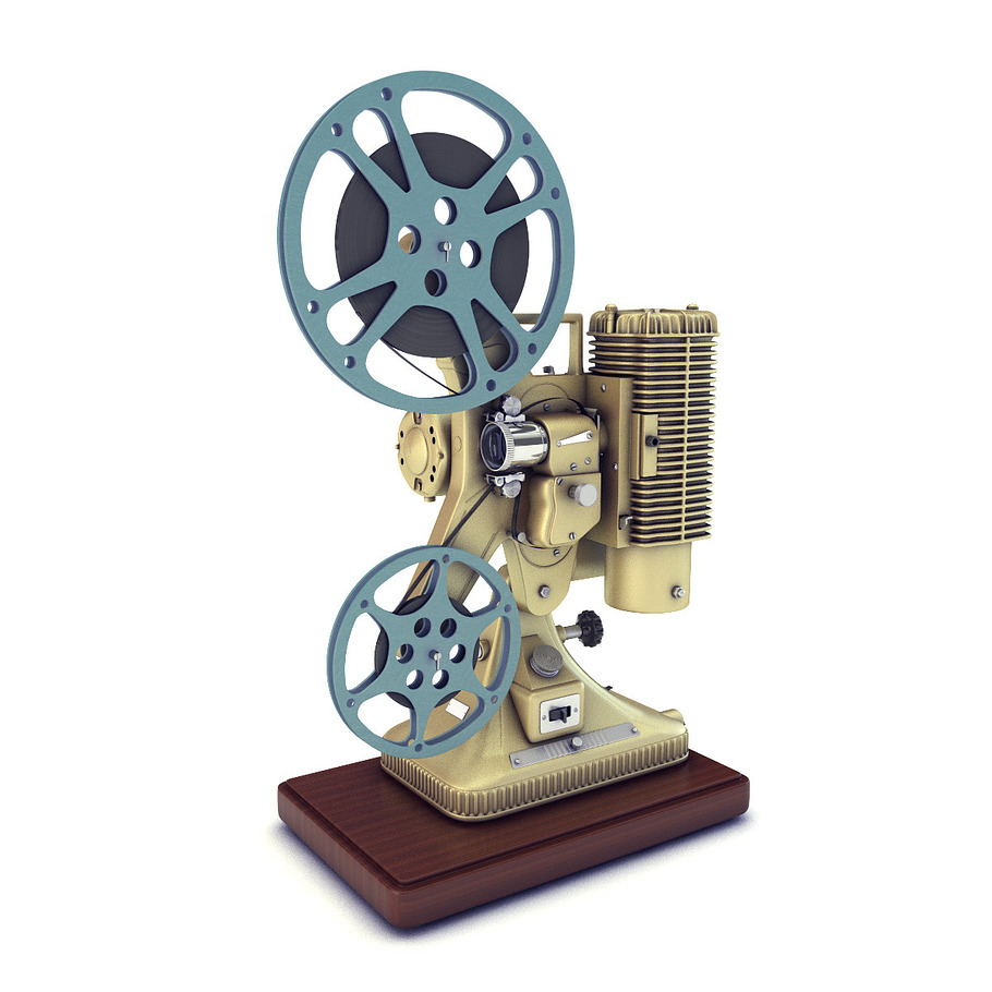 Old 8mm projector Vray in Appliances - product preview 1
