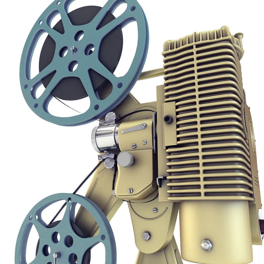 Old 8mm projector Vray in Appliances - product preview 2
