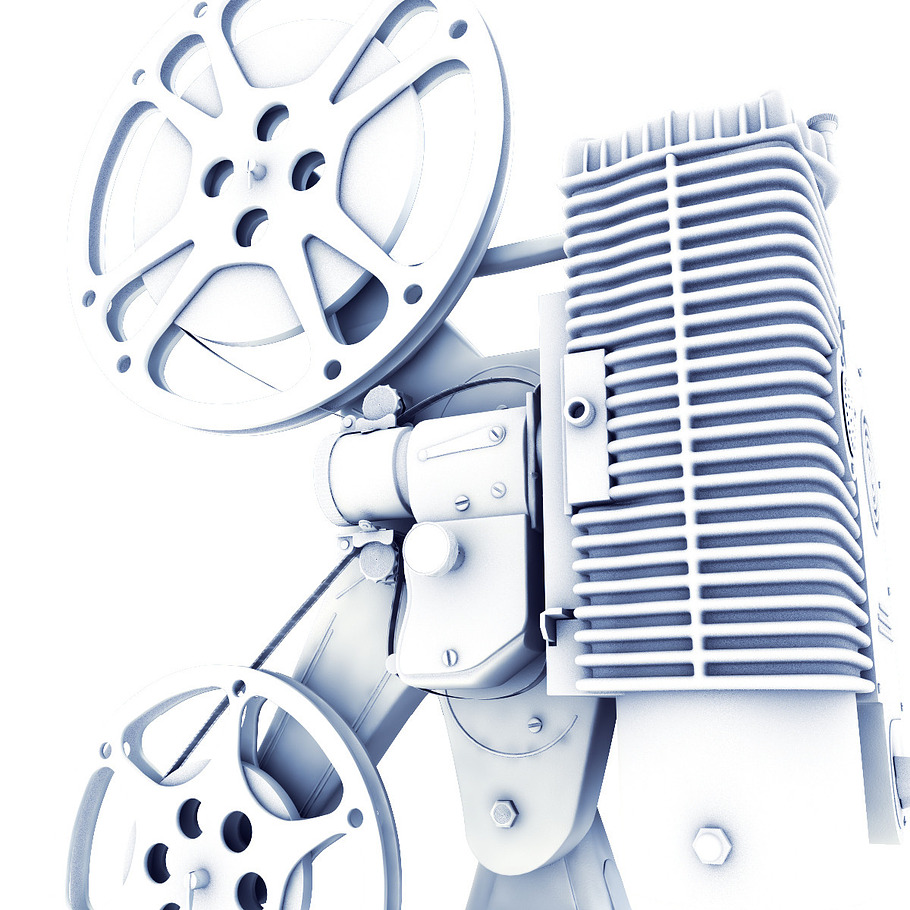 Old 8mm projector Vray in Appliances - product preview 6
