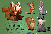 Set of adorable woodland creatures