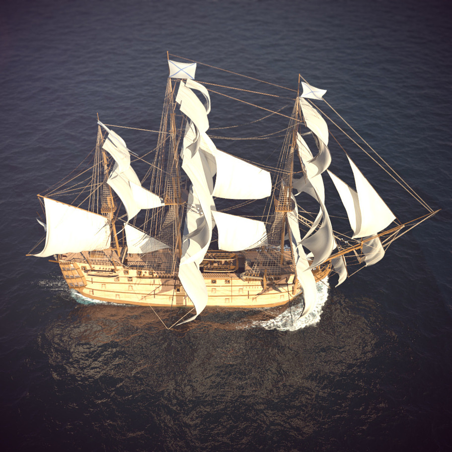 Ship Animated Sail in Vehicles - product preview 1