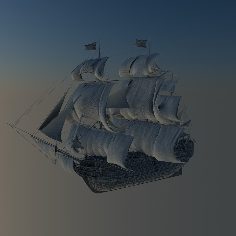Ship Animated Sail in Vehicles - product preview 4