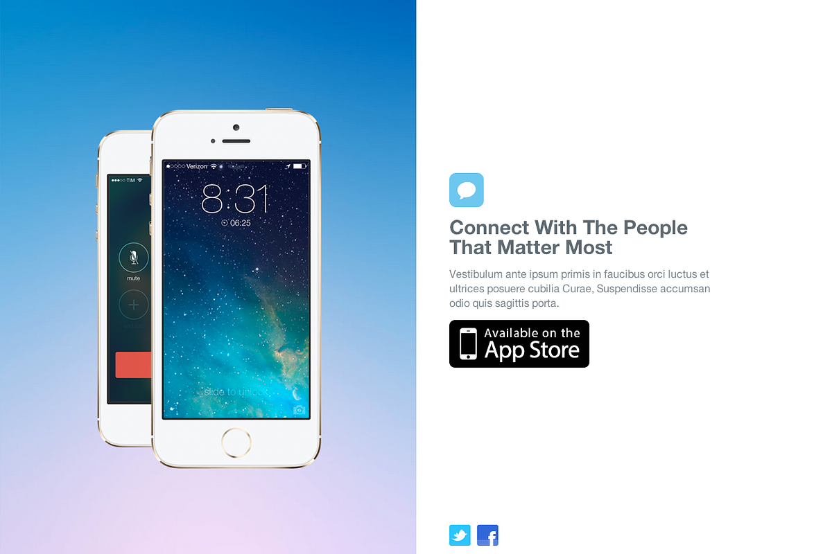 Simple iPhone App Website Template in App Templates - product preview 8