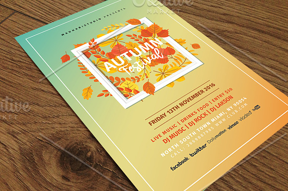 Autumn Festival Flyer Template V3 in Flyer Templates - product preview 1