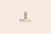 Pencil Hourglass Logo 