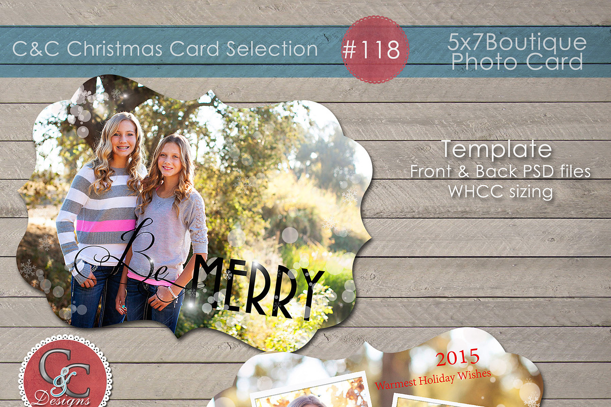 Christmas Photo Card Selection #118 in Card Templates - product preview 8
