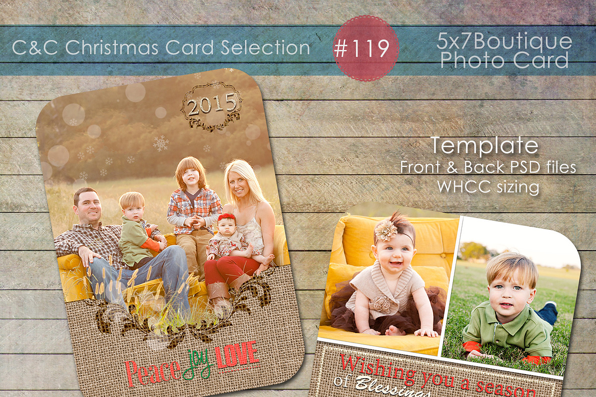 Christmas Photo Card Selection #119 in Card Templates - product preview 8