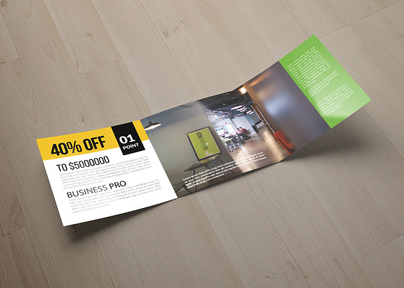 Business Square Trifold Brochure in Brochure Templates - product preview 2