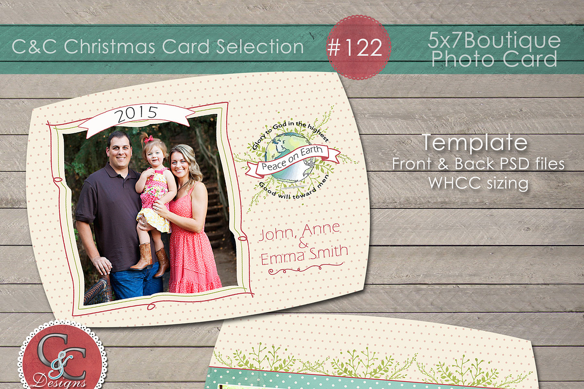 Christmas Photo Card Selection #122 in Card Templates - product preview 8