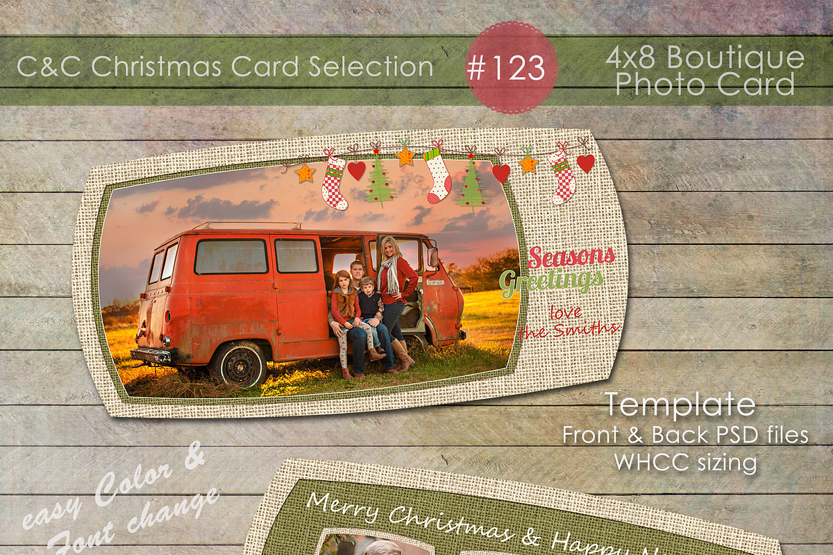 Christmas Photo Card Selection #123 in Card Templates - product preview 8