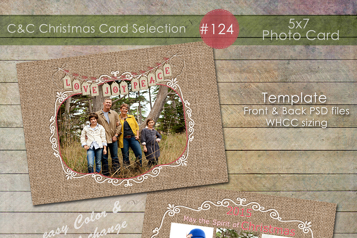 Christmas Photo Card Selection #124 in Card Templates - product preview 8