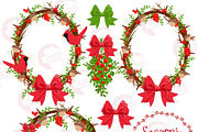 Christmas Wreaths Clipart 1422