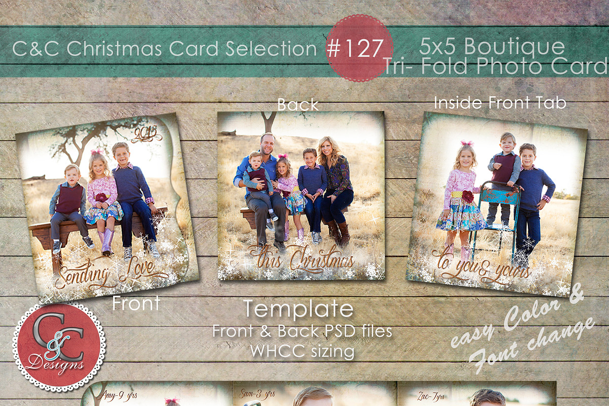 Christmas Photo Card Selection #127 in Card Templates - product preview 8