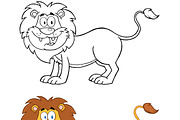 Lion Cartoon Character Collection