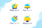 House Cleaning Logos Set