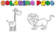 Coloring Page With Animals 