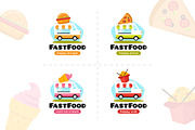 Food Truck Logos Set