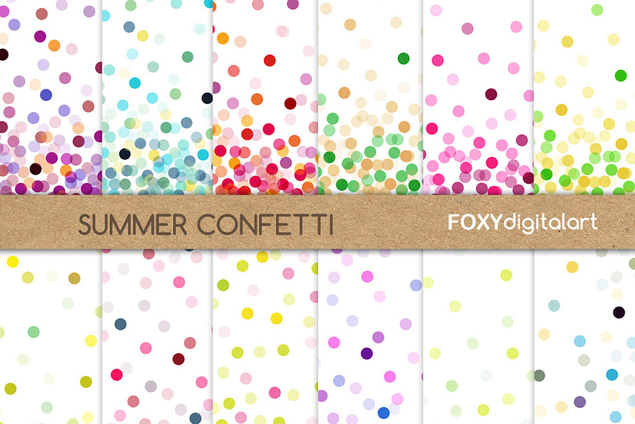 Confetti Digital Papers Scrapbooking in Patterns - product preview 8