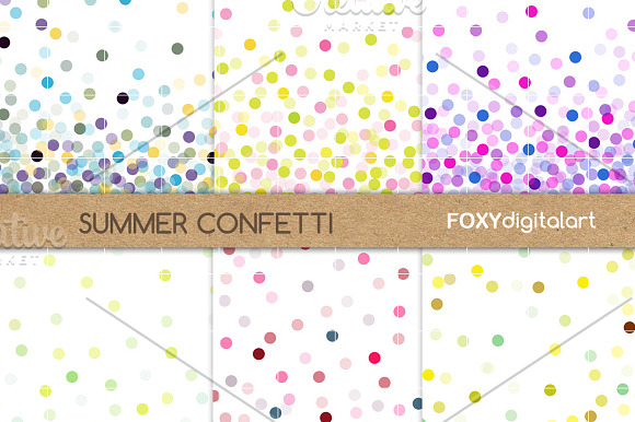 Confetti Digital Papers Scrapbooking in Patterns - product preview 1