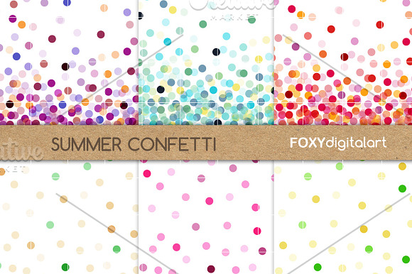 Confetti Digital Papers Scrapbooking in Patterns - product preview 2