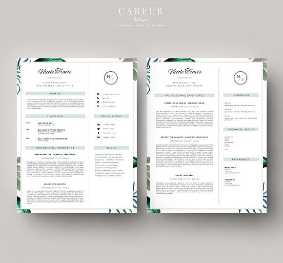 Modern Resume & CoverLetter Template in Letter Templates - product preview 4