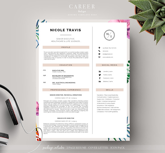 Modern Resume & CoverLetter Template in Letter Templates - product preview 3