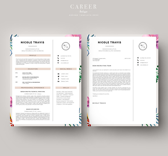 Modern Resume & CoverLetter Template in Letter Templates - product preview 5