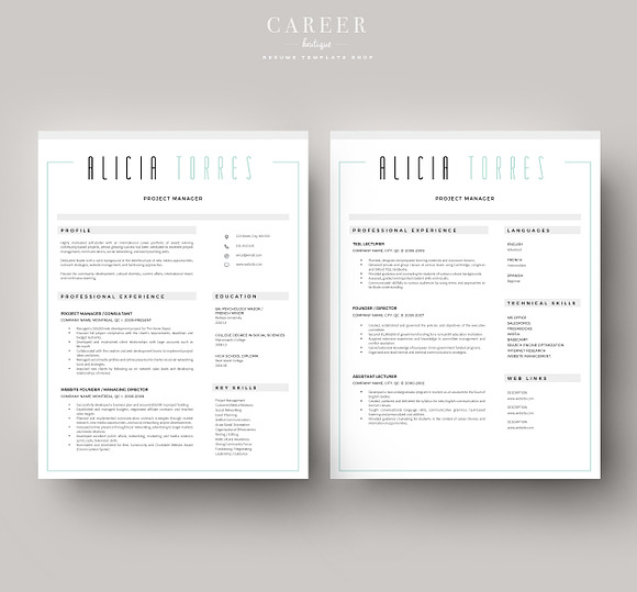 Modern Resume & CoverLetter Template in Letter Templates - product preview 4