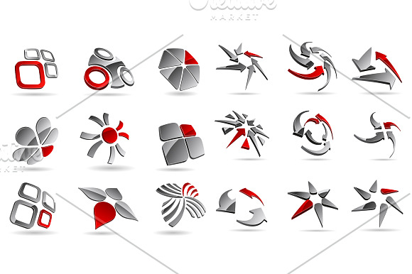 Big logos set - company symbols in Logo Templates - product preview 1