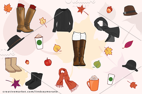 Fun Fall Illustrations + Icons in Illustrations - product preview 1