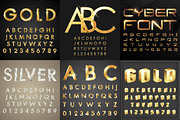 Vector set of graphics fonts