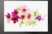 Spring watercolor bouquet