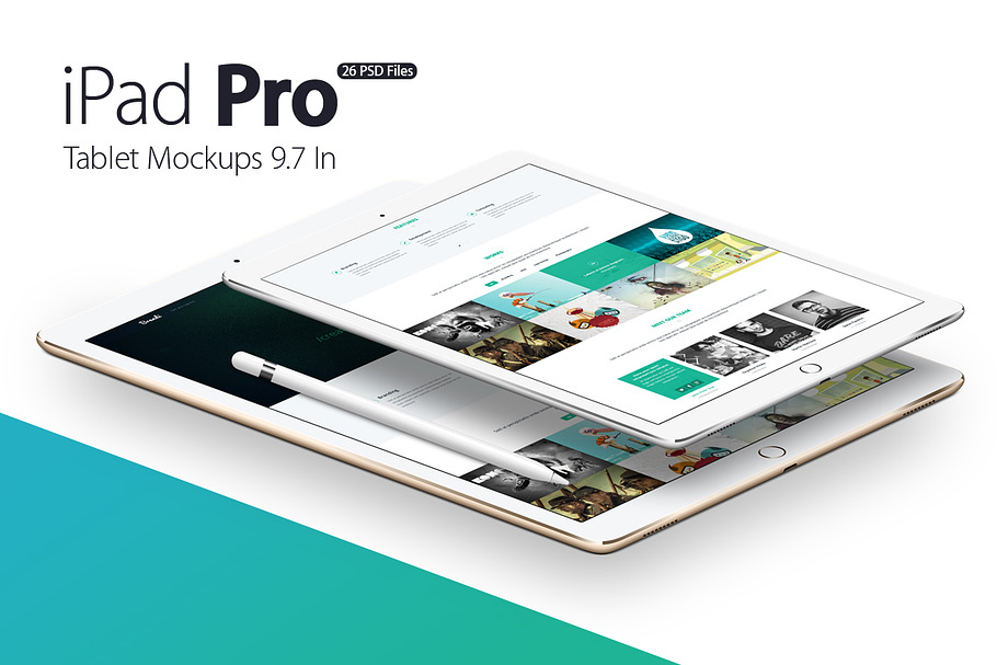 iPad Pro Mockups V2 in Mobile & Web Mockups - product preview 8