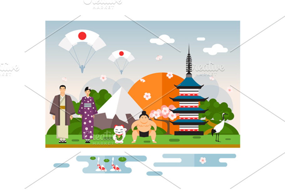 Landmarks and symbols of Japan in Illustrations - product preview 8